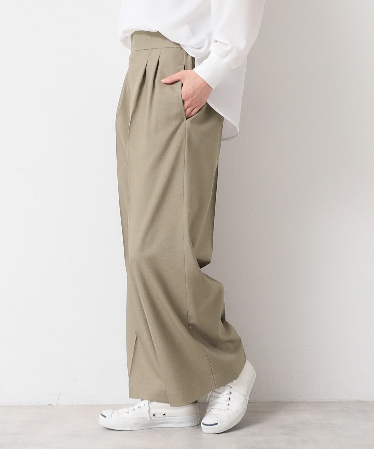 デッサン(レディース)(Dessin(Ladies))の【セットアップ可能】タックワイドパンツ（S～L）1