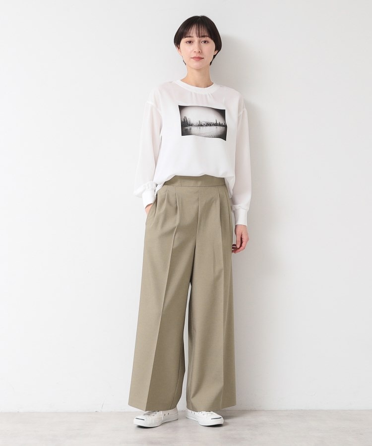 デッサン(レディース)(Dessin(Ladies))の【セットアップ可能】タックワイドパンツ（S～L）2