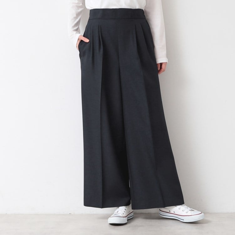 デッサン(レディース)(Dessin(Ladies))の【セットアップ可能】タックワイドパンツ（S～L） フルレングスパンツ