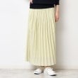 デッサン(レディース)(Dessin(Ladies))の【ウエストゴム・洗える】シアーランダムプリーツスカート ライトイエロー(030)