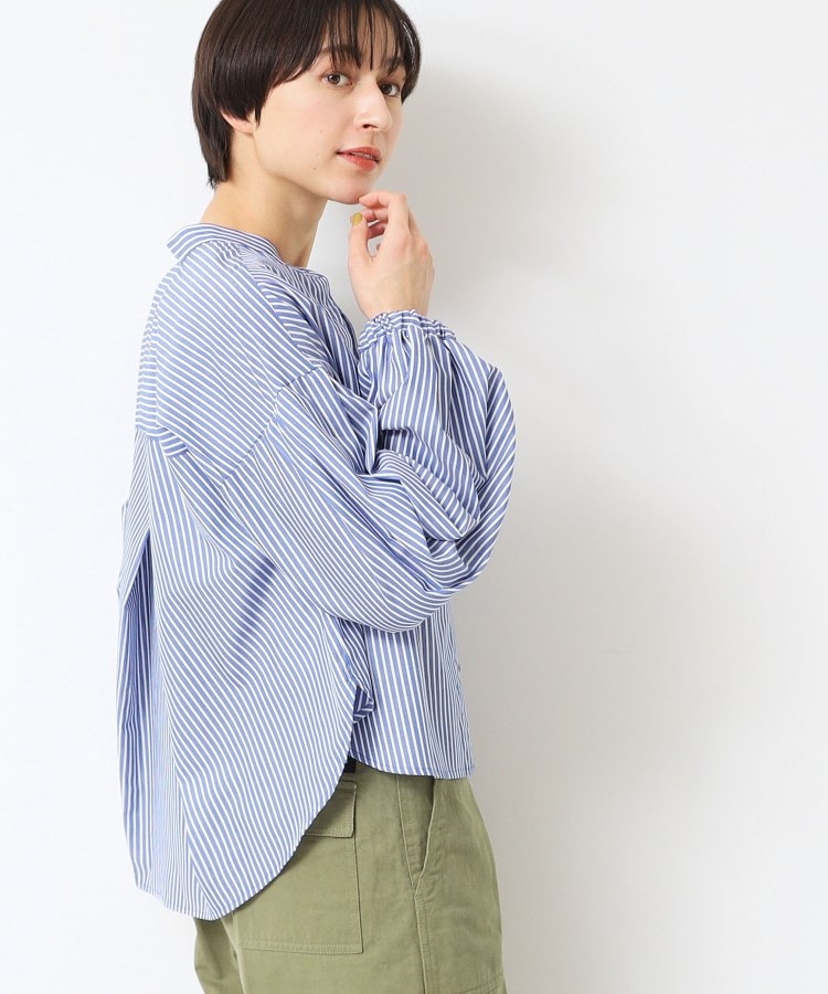 デッサン(レディース)(Dessin(Ladies))の【洗える】バンドカラーストライプシャツ（XS～L）9