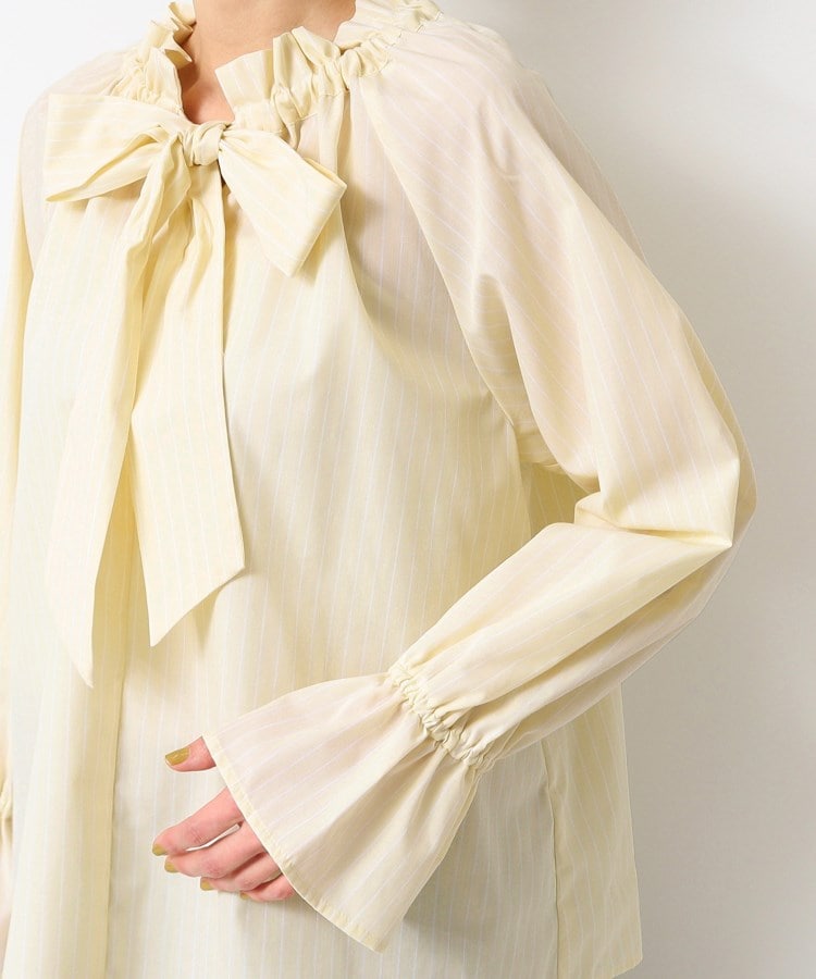 デッサン(レディース)(Dessin(Ladies))の【洗える】ギャザーネックボウタイブラウス17
