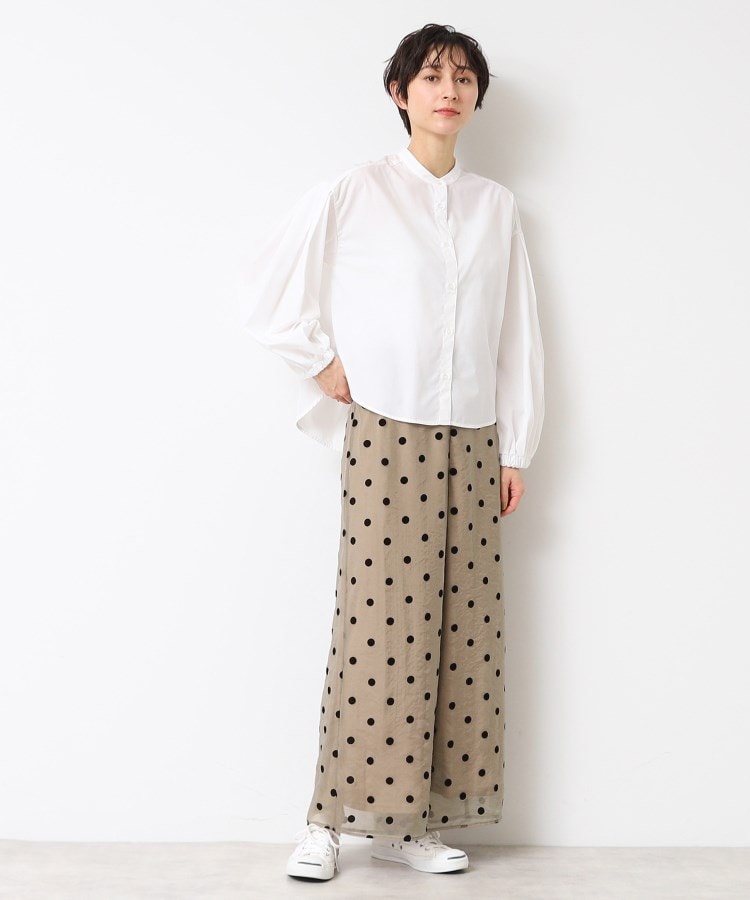 デッサン(レディース)(Dessin(Ladies))の【洗える】バンドカラー袖デザインシャツ（S～L）2