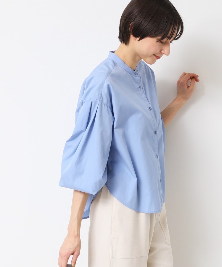デッサン(レディース)(Dessin(Ladies))の【洗える】バンドカラー袖デザインシャツ（S～L）9