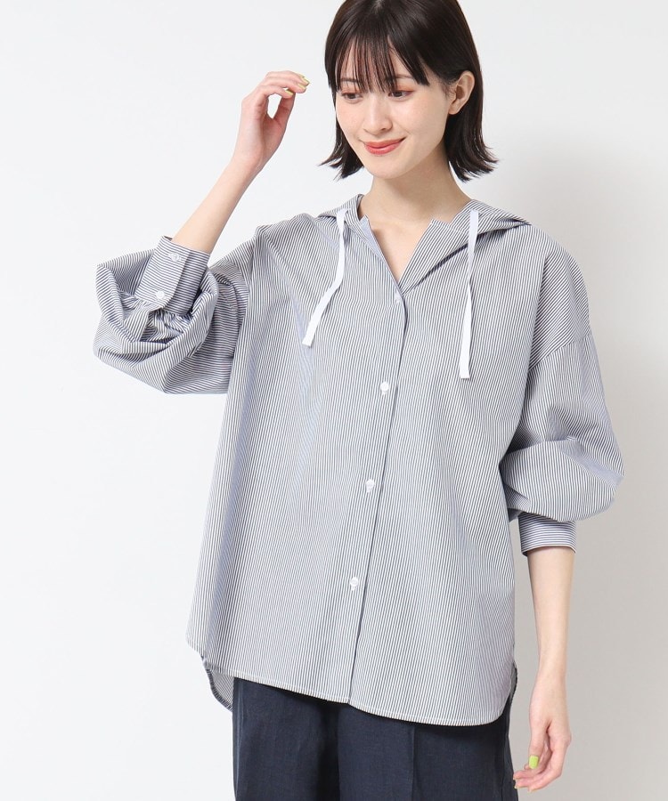 デッサン(レディース)(Dessin(Ladies))の【洗える・4サイズ展開】フーデットブラウス（XS～L）2