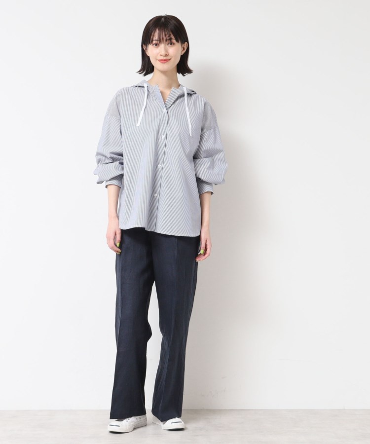 デッサン(レディース)(Dessin(Ladies))の【洗える・4サイズ展開】フーデットブラウス（XS～L）3