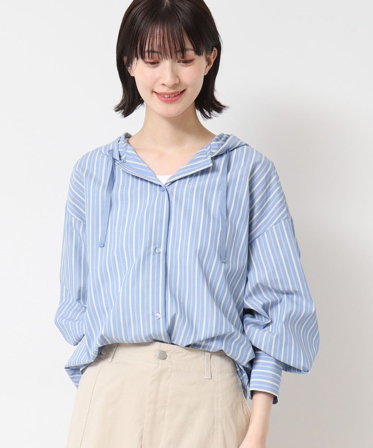 デッサン(レディース)(Dessin(Ladies))の【洗える・4サイズ展開】フーデットブラウス（XS～L）5