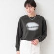 デッサン(レディース)(Dessin(Ladies))の【洗える】バックヘンリープリントブラウス（XS～L） チャコールグレー(014)