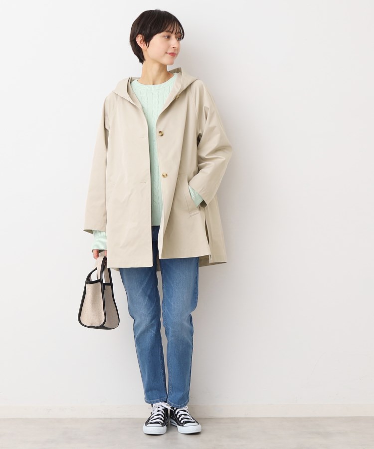 デッサン(レディース)(Dessin(Ladies))の【洗える】フーデッドハーフコート（S～L）7