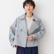 デッサン(レディース)(Dessin(Ladies))の【洗える】ショートトレンチジャケット ライトグレー(011)
