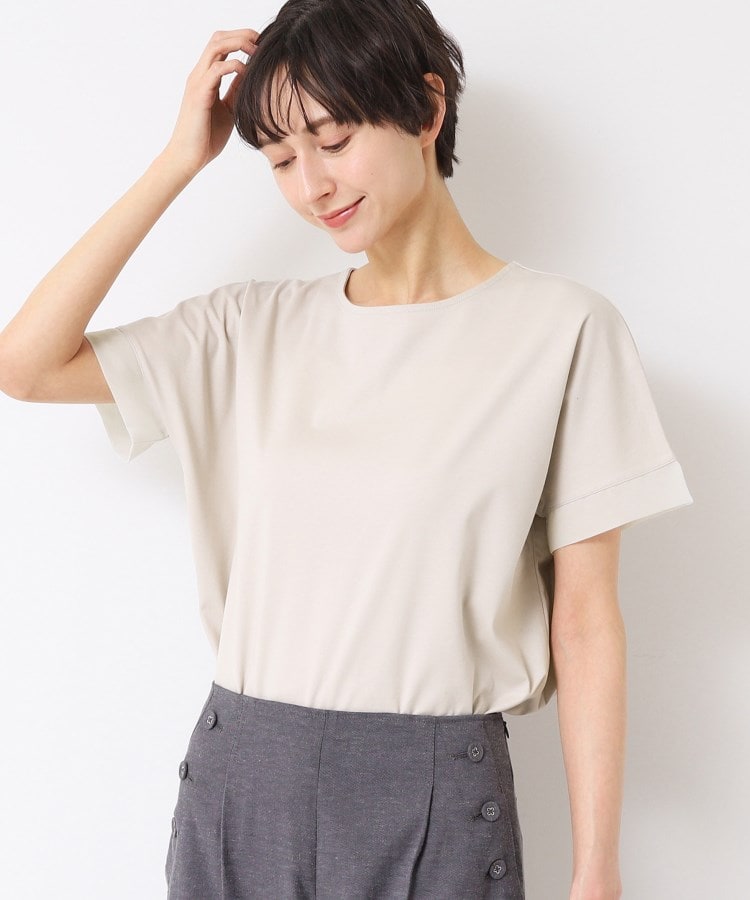 デッサン(レディース)(Dessin(Ladies))の【接触冷感・洗える】美光沢カットソーゆったりシルエット10