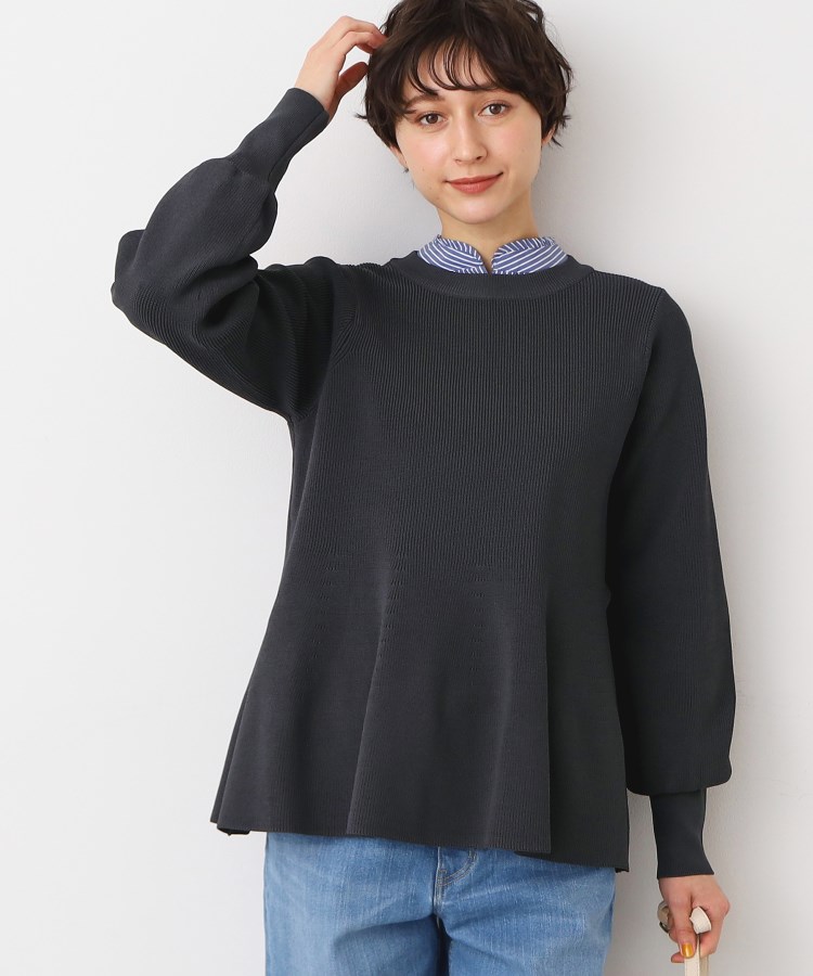 デッサン(レディース)(Dessin(Ladies))の【洗える】ペプラムニット2