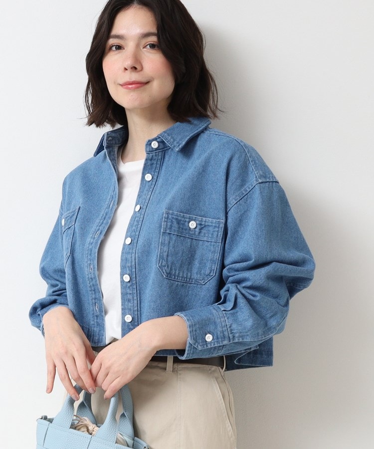 デッサン(レディース)(Dessin(Ladies))の【洗える】クロップドデニムジャケット2