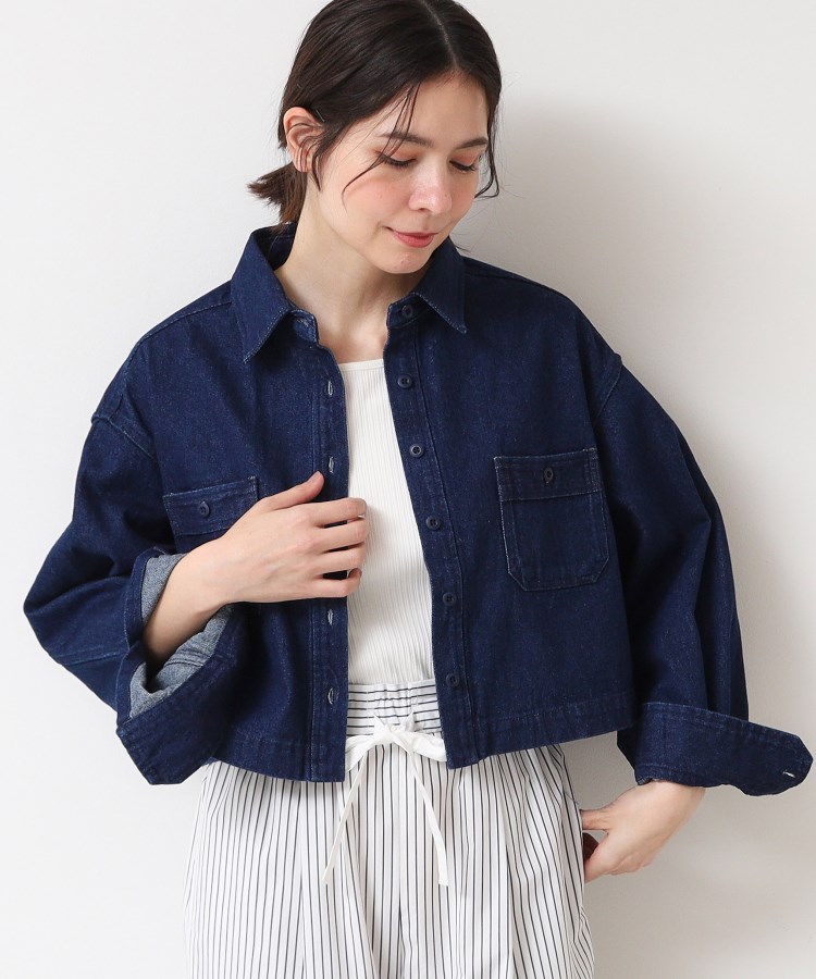 デッサン(レディース)(Dessin(Ladies))の【洗える】クロップドデニムジャケット5