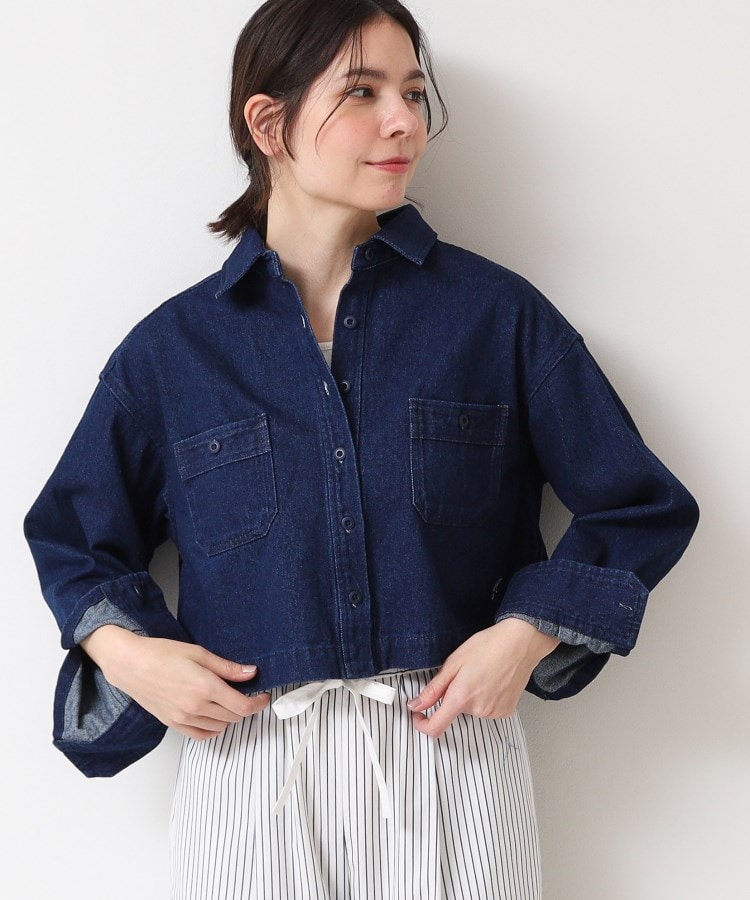 デッサン(レディース)(Dessin(Ladies))の【洗える】クロップドデニムジャケット6