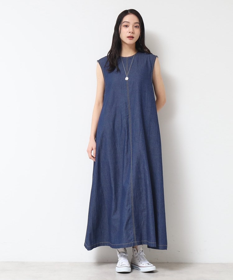 デッサン(レディース)(Dessin(Ladies))の【洗える】綿麻デニムワンピース5