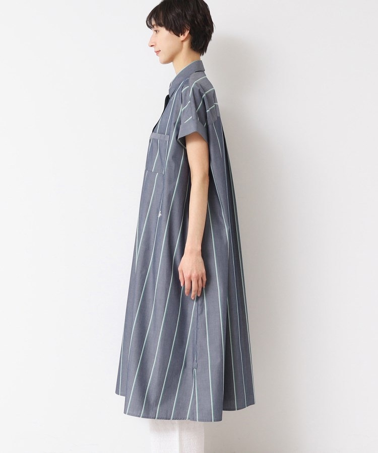 デッサン(レディース)(Dessin(Ladies))の【洗える】オリジナルストライプ柄シャツワンピース（S～L）10
