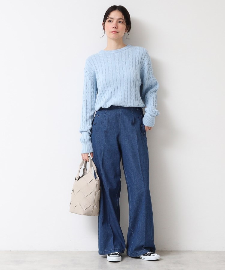 デッサン(レディース)(Dessin(Ladies))の【洗える】デニムワイドマリンパンツ（XS～L）10