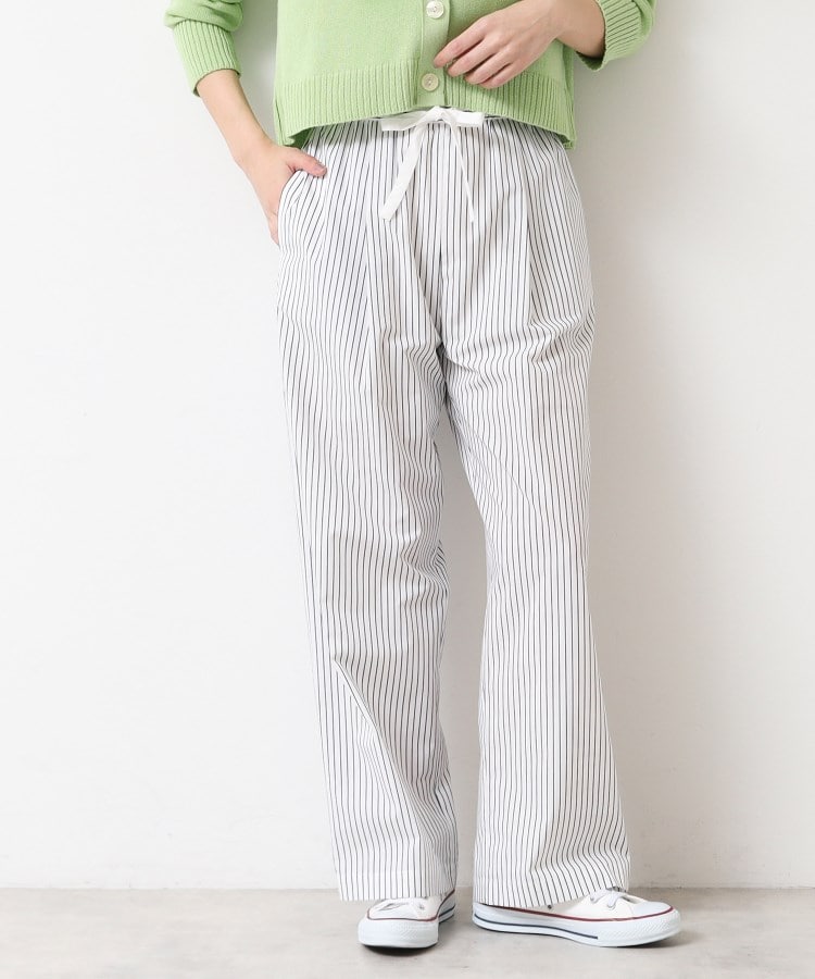デッサン(レディース)(Dessin(Ladies))の【洗える・ウエストゴム】ストライプリラックスパンツ1