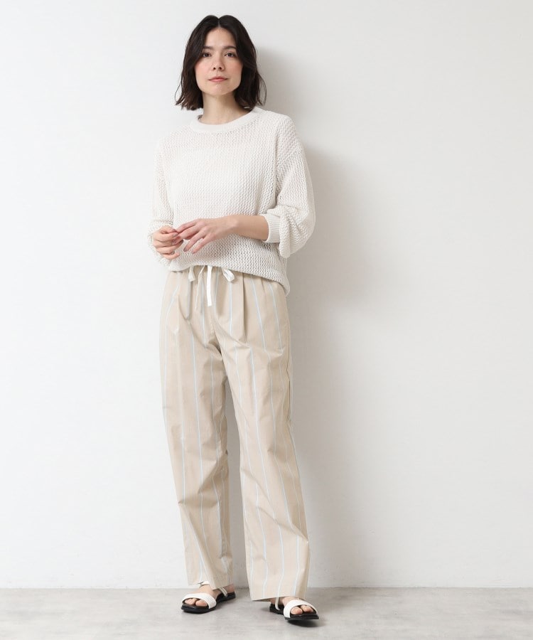デッサン(レディース)(Dessin(Ladies))の【洗える・ウエストゴム】ストライプリラックスパンツ7