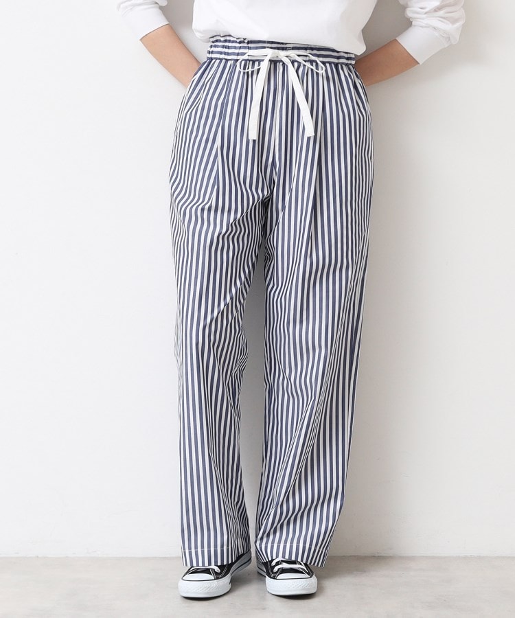 デッサン(レディース)(Dessin(Ladies))の【洗える・ウエストゴム】ストライプリラックスパンツ9
