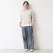 デッサン(レディース)(Dessin(Ladies))の【洗える・ウエストゴム】ストライプリラックスパンツ14
