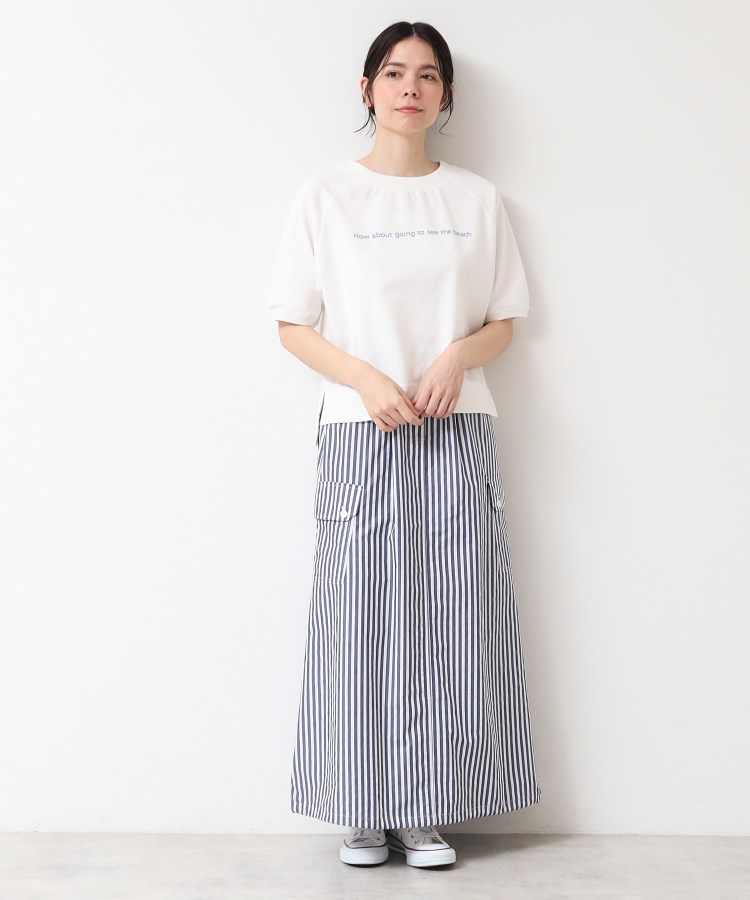 デッサン(レディース)(Dessin(Ladies))の【洗える・ウエストゴム】スピンドル付ストライプスカート（S～L）2