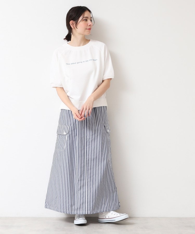 デッサン(レディース)(Dessin(Ladies))の【洗える・ウエストゴム】スピンドル付ストライプスカート（S～L）3