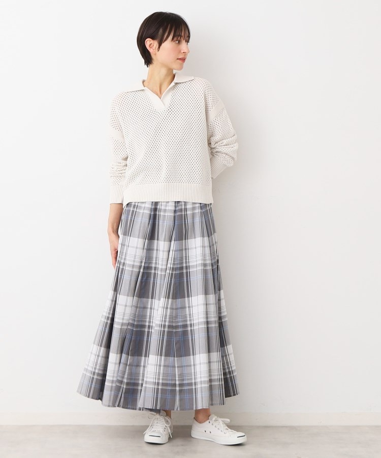 デッサン(レディース)(Dessin(Ladies))の【春色登場・ウエストゴム・4サイズ展開】映えチェック柄スカート（XS～L）11