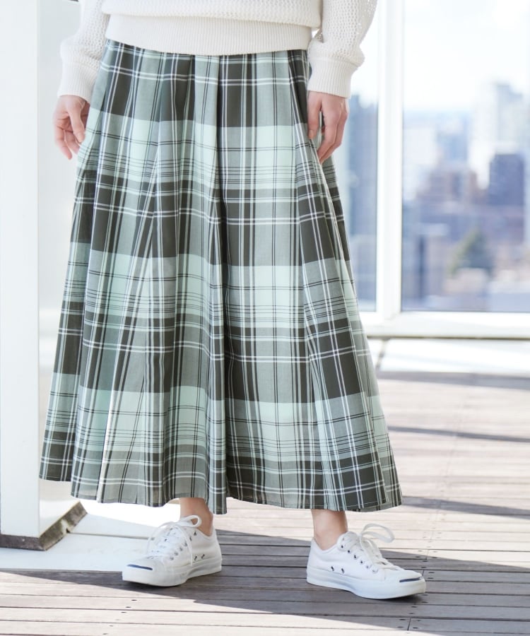 デッサン(レディース)(Dessin(Ladies))の◆【ウエストゴム・洗える】映えチェック柄スカート（XS～L）6