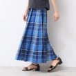 デッサン(レディース)(Dessin(Ladies))の◆【ウエストゴム・洗える】映えチェック柄スカート（XS～L） ブルー(293)