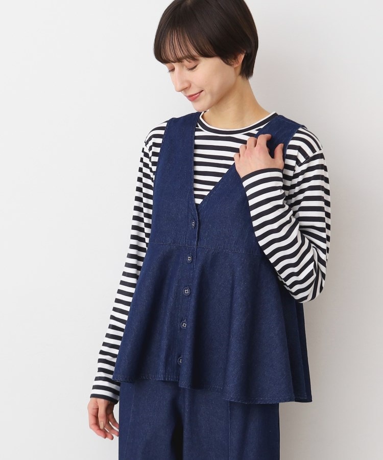 デッサン(レディース)(Dessin(Ladies))の【洗える】デニムペプラムベスト5