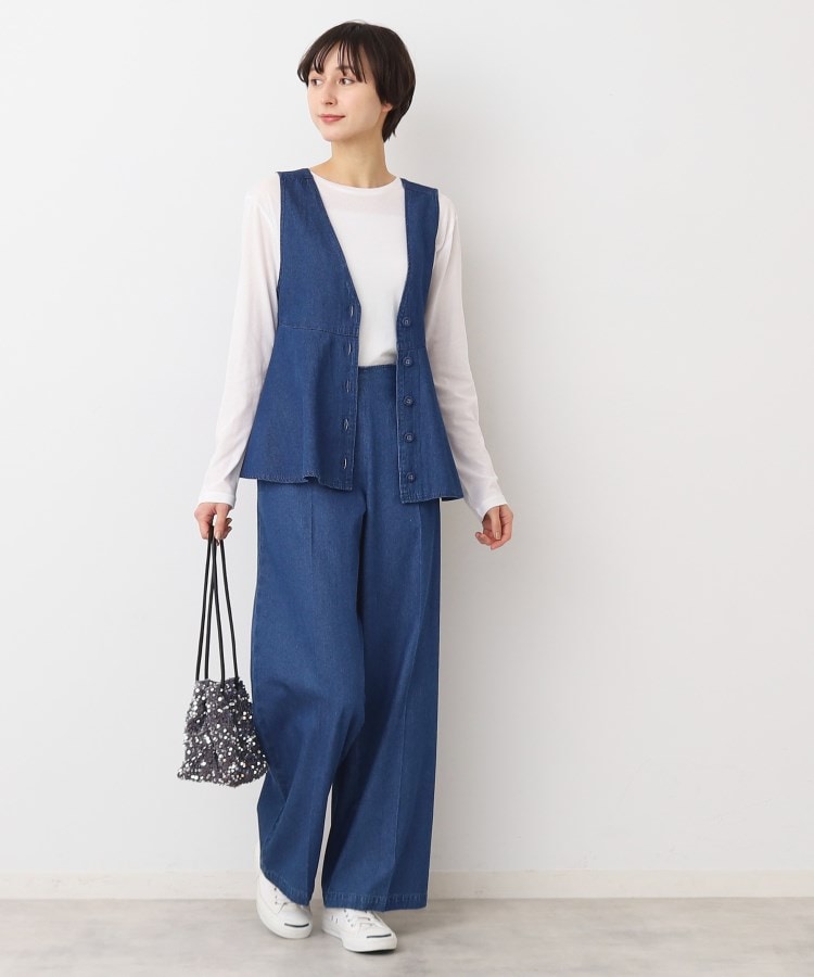デッサン(レディース)(Dessin(Ladies))の【洗える】デニムペプラムベスト3