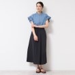 デッサン(レディース)(Dessin(Ladies))の【洗える】ギャザーフリル綿麻デニムブラウス11