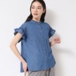 デッサン(レディース)(Dessin(Ladies))の【洗える】ギャザーフリル綿麻デニムブラウス1