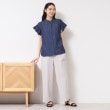 デッサン(レディース)(Dessin(Ladies))の【洗える】ギャザーフリル綿麻デニムブラウス6