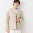 デッサン(レディース)(Dessin(Ladies))のVネックキルトジャケット ライトグレー(011)