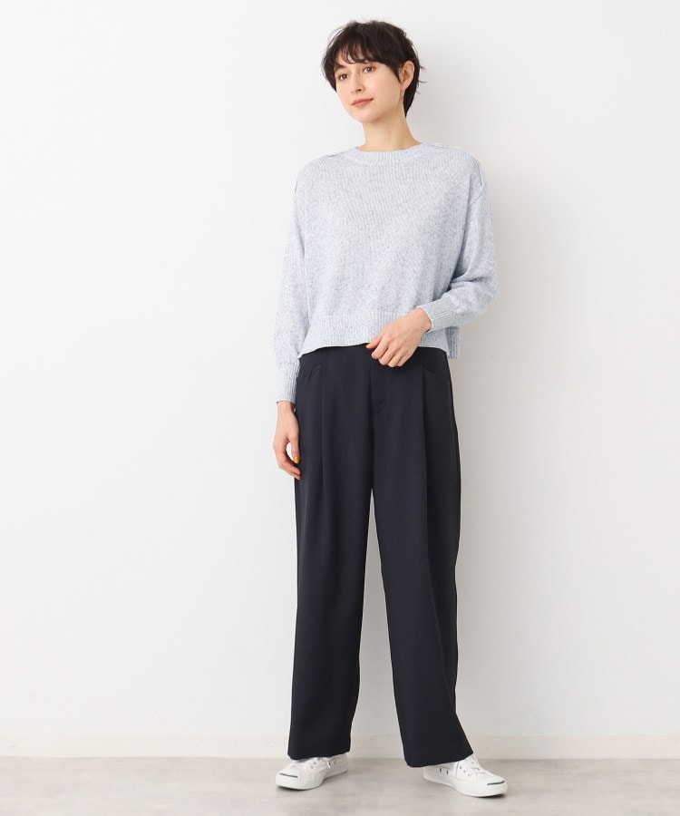 デッサン(レディース)(Dessin(Ladies))の【洗える】肩ボタンミックス糸ニット（S～L)10