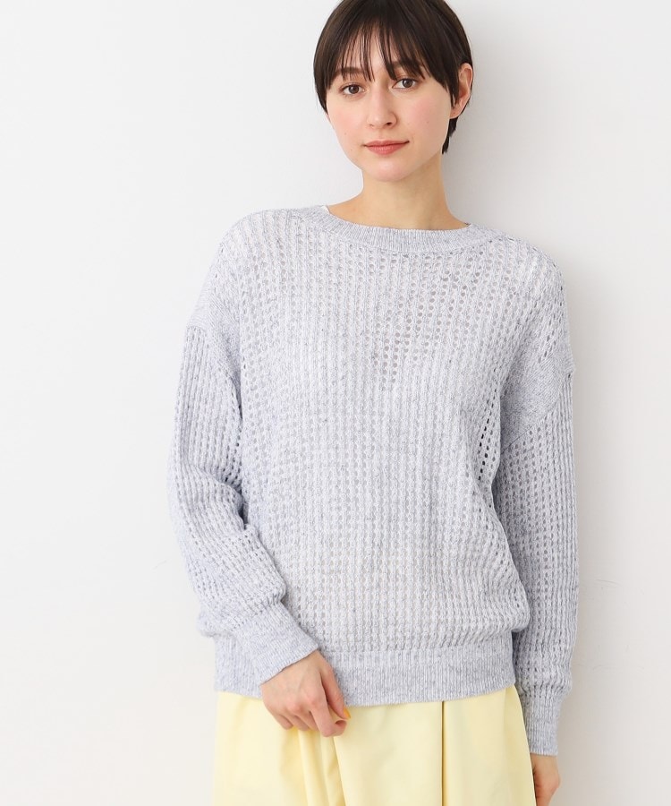 デッサン(レディース)(Dessin(Ladies))の【洗える】メッシュニット（S～L） ブルー(091)