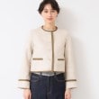 デッサン(レディース)(Dessin(Ladies))の【セットアップ可能・洗える】配色クルーネック麻ジャケット9
