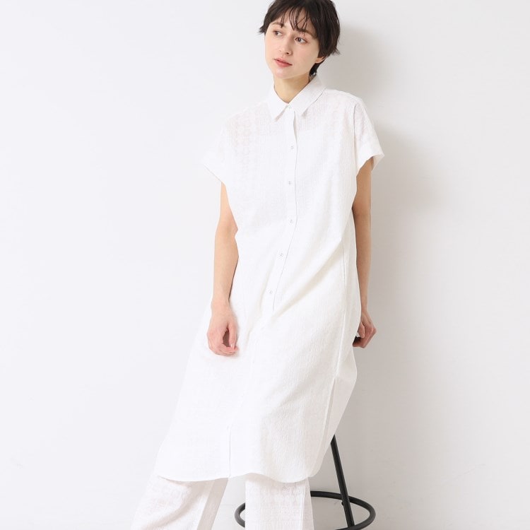 デッサン(レディース)(Dessin(Ladies))の【インド刺繍・セットアップ可能・洗える】シャツワンピース ミドルワンピース