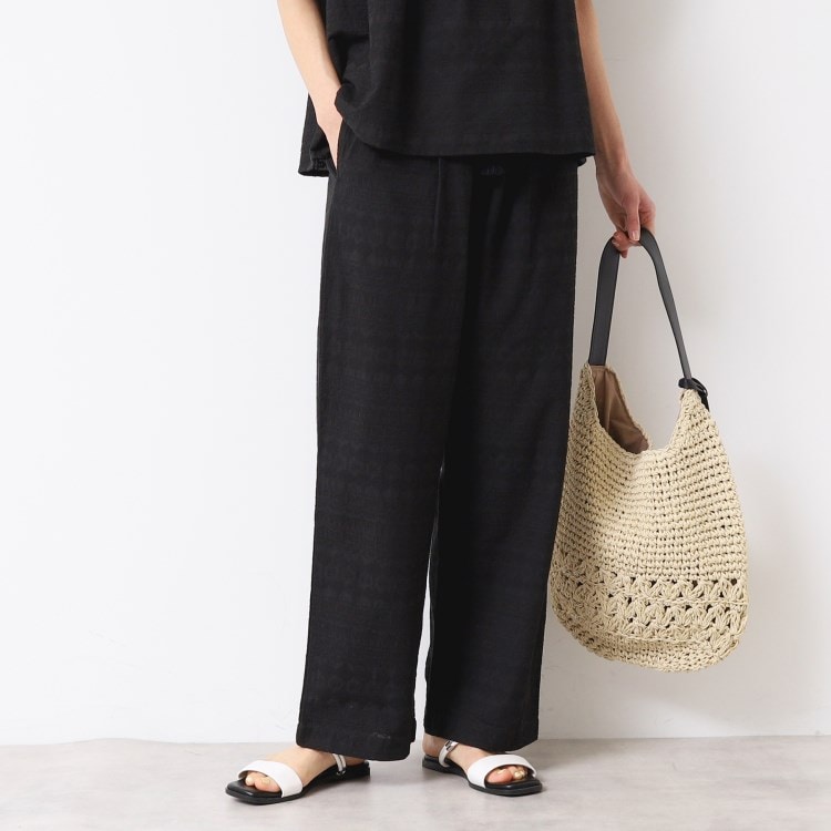 デッサン(レディース)(Dessin(Ladies))の【インド刺繍・セットアップ可能・ウエストゴム】シャツパンツ フルレングスパンツ