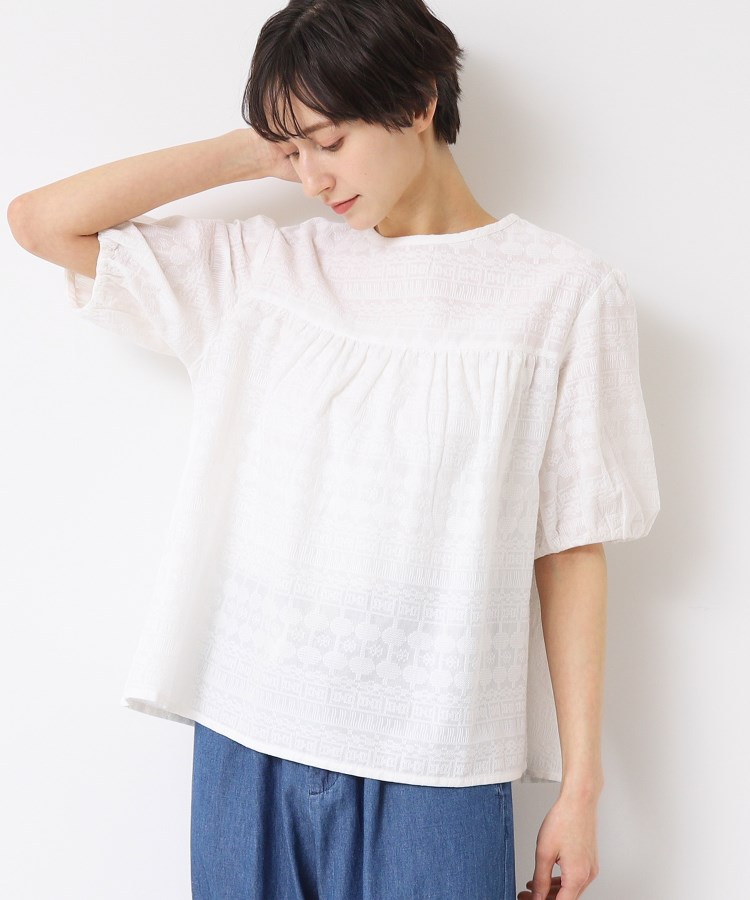 デッサン(レディース)(Dessin(Ladies))の【インド刺繍・セットアップ可能・洗える】クルーネックブラウス5