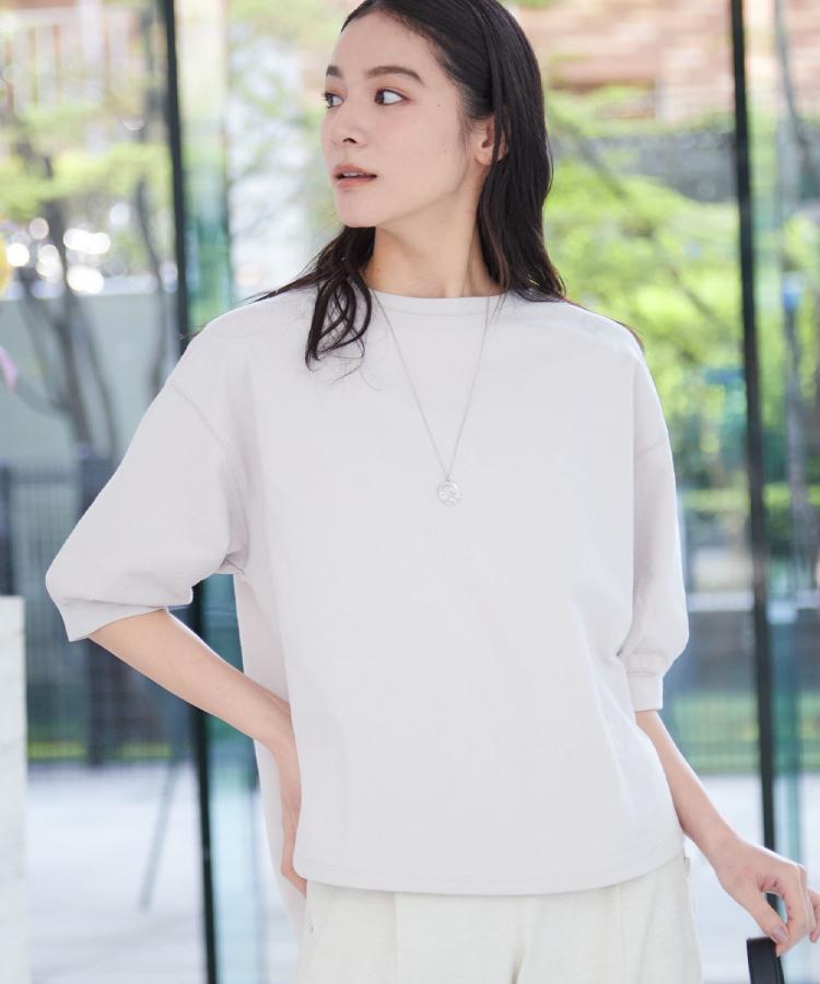 デッサン(レディース)(Dessin(Ladies))の【360度可愛い・洗える】バックヘンリーカットソー（5分袖/XS～L）24