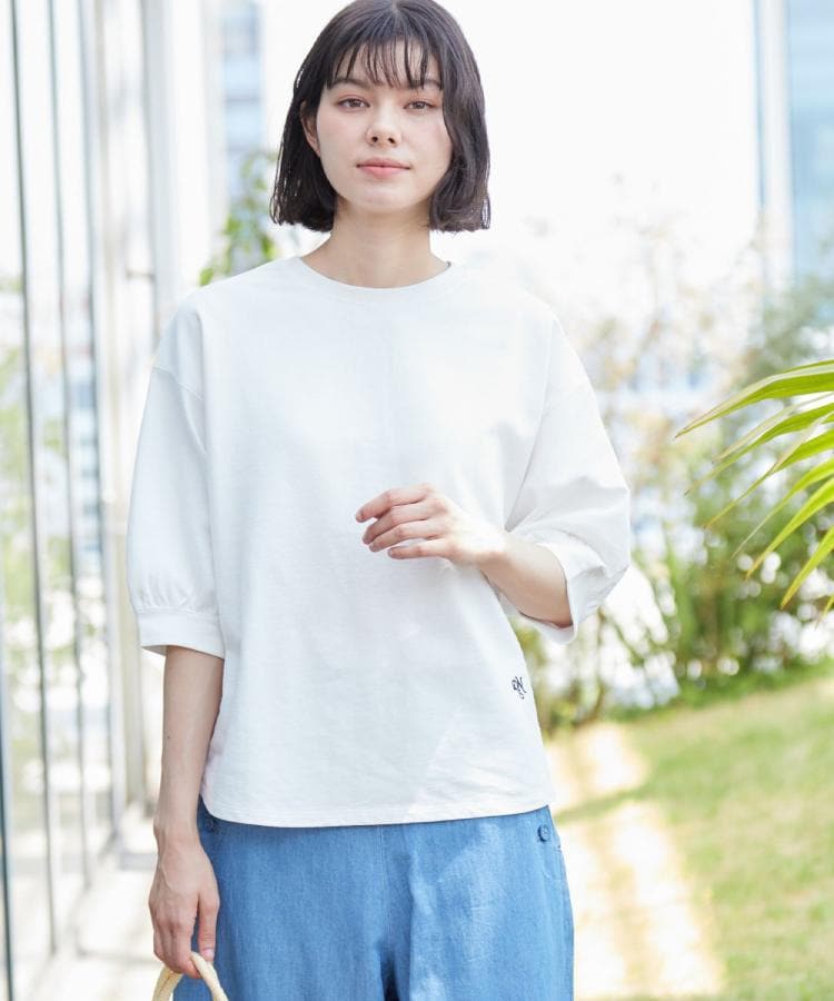 デッサン(レディース)(Dessin(Ladies))の【360度可愛い・洗える】バックヘンリーカットソー（5分袖/XS～L）2