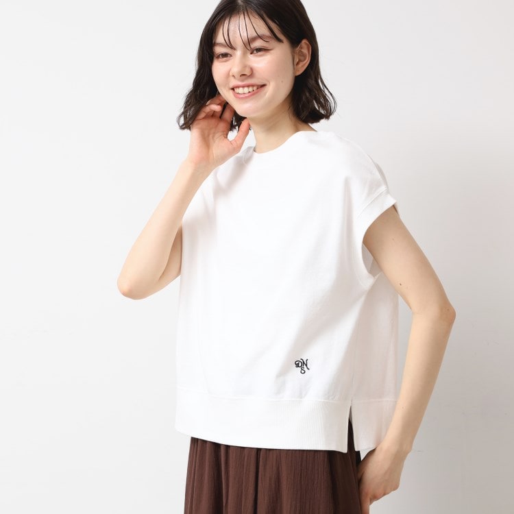 デッサン(レディース)(Dessin(Ladies))の【洗える】フレンチスリーブリブ付きカットソー（S～L） カットソー