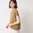 デッサン(レディース)(Dessin(Ladies))の【洗える】フレンチスリーブリブ付きカットソー（S～L） キャメルブラウン(041)