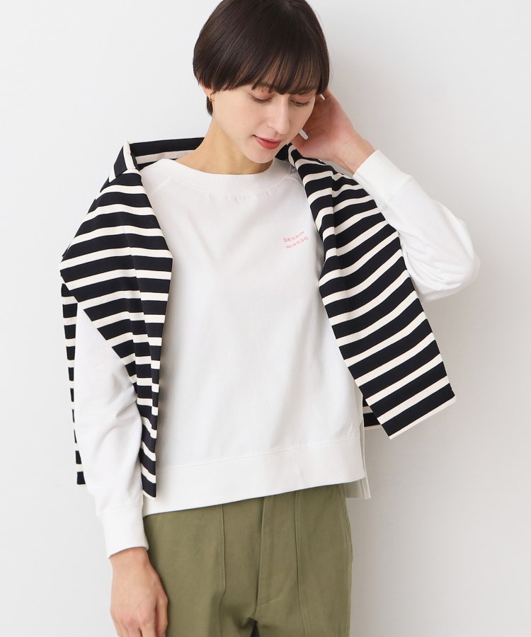 デッサン(レディース)(Dessin(Ladies))の【洗える】クロップド丈ロゴカットソー（S～L）1