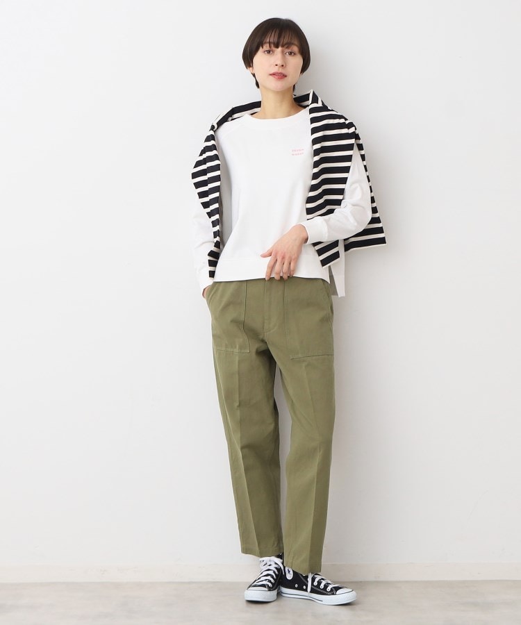デッサン(レディース)(Dessin(Ladies))の【洗える】クロップド丈ロゴカットソー（S～L）2
