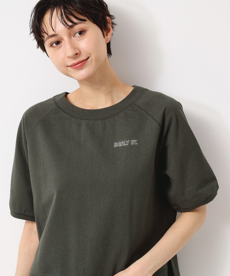 デッサン(レディース)(Dessin(Ladies))の【洗える】クロップド丈ポイントロゴ入りカットソー（S～L）5